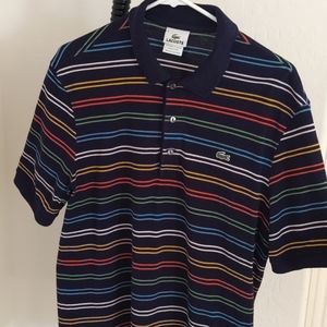 Lacoste 3 button polo navy blue